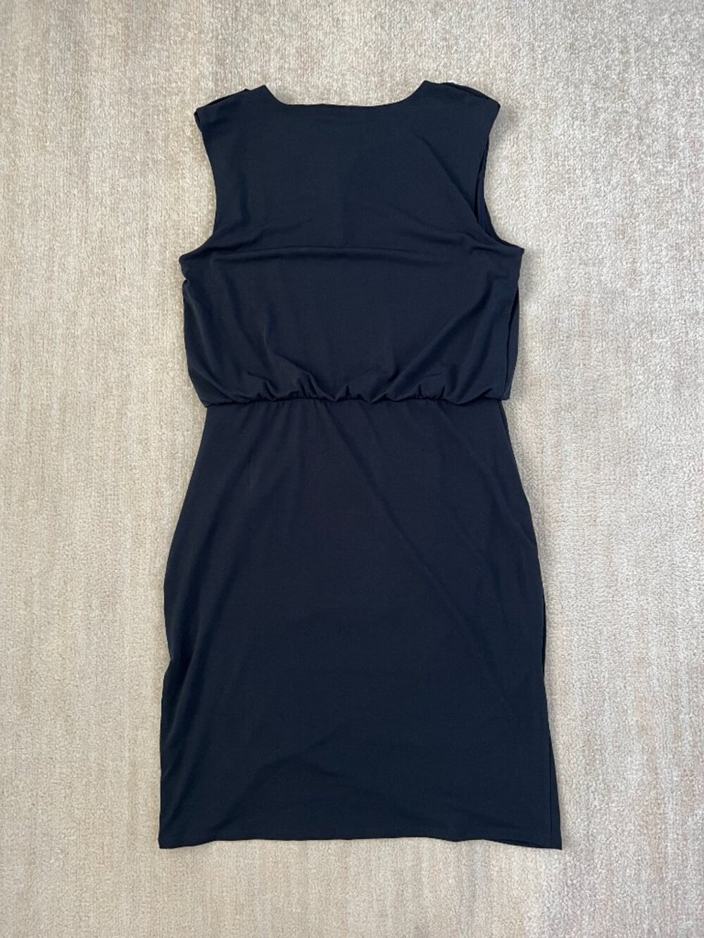 NWT Banana Republic Side Drape Ruched Tulip Blue Midi Dress L Career - Picture 4 of 9